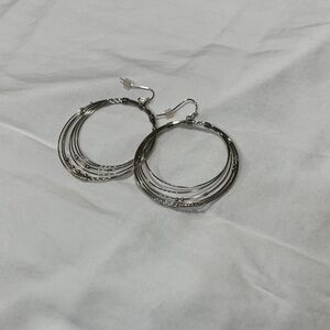 Brand New Elegant Silver Hoop Earrings